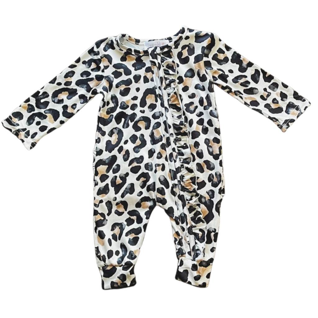 Leopard cheap jumpsuit baby