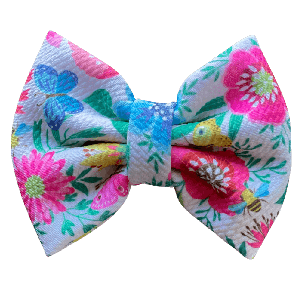 girls tropical floral bullet fabric hair clip. Sassy Jo's Babies and Bows