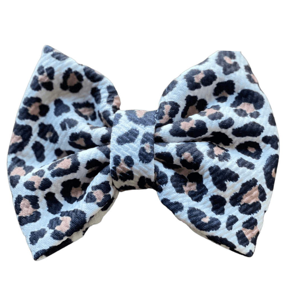 Printed Bullet Fabric Hair Bow Clip