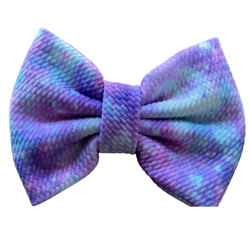 Printed Bullet Fabric Hair Bow Clip