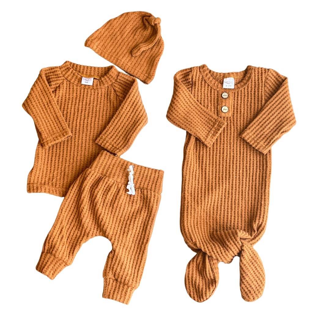 Waffle Knit Outfit + Gown Bundle