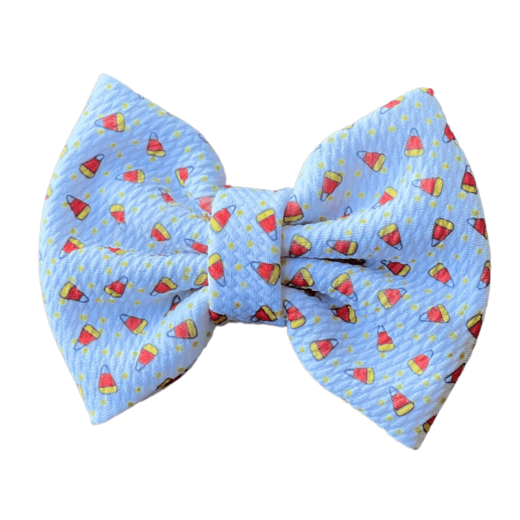 Printed Bullet Fabric Hair Bow Clip