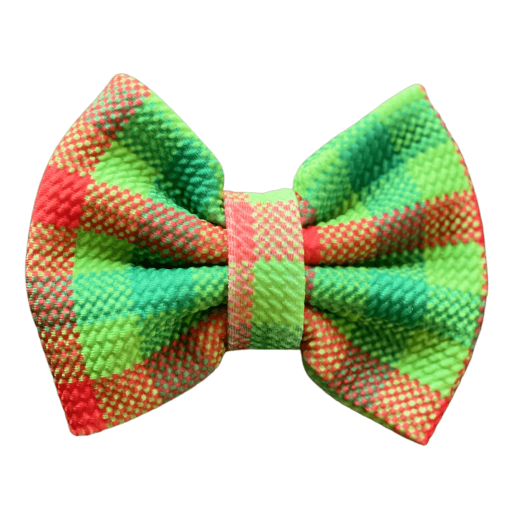 Printed Bullet Fabric Hair Bow Clip