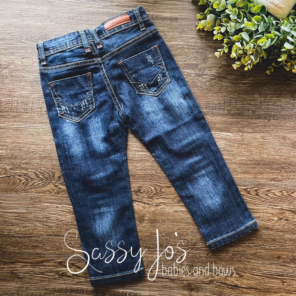 Adjustable Waist Stretch Jeans