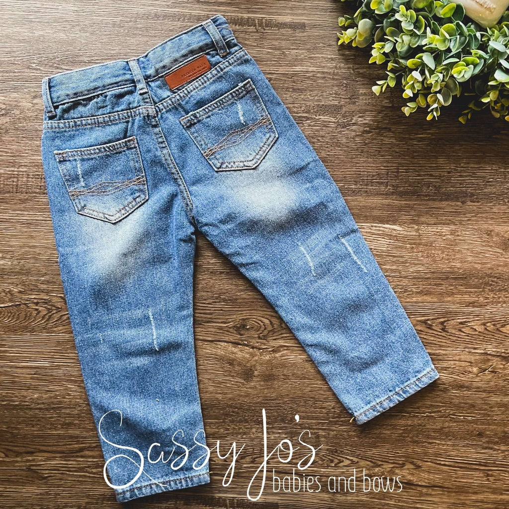 Adjustable Waist Stretch Jeans