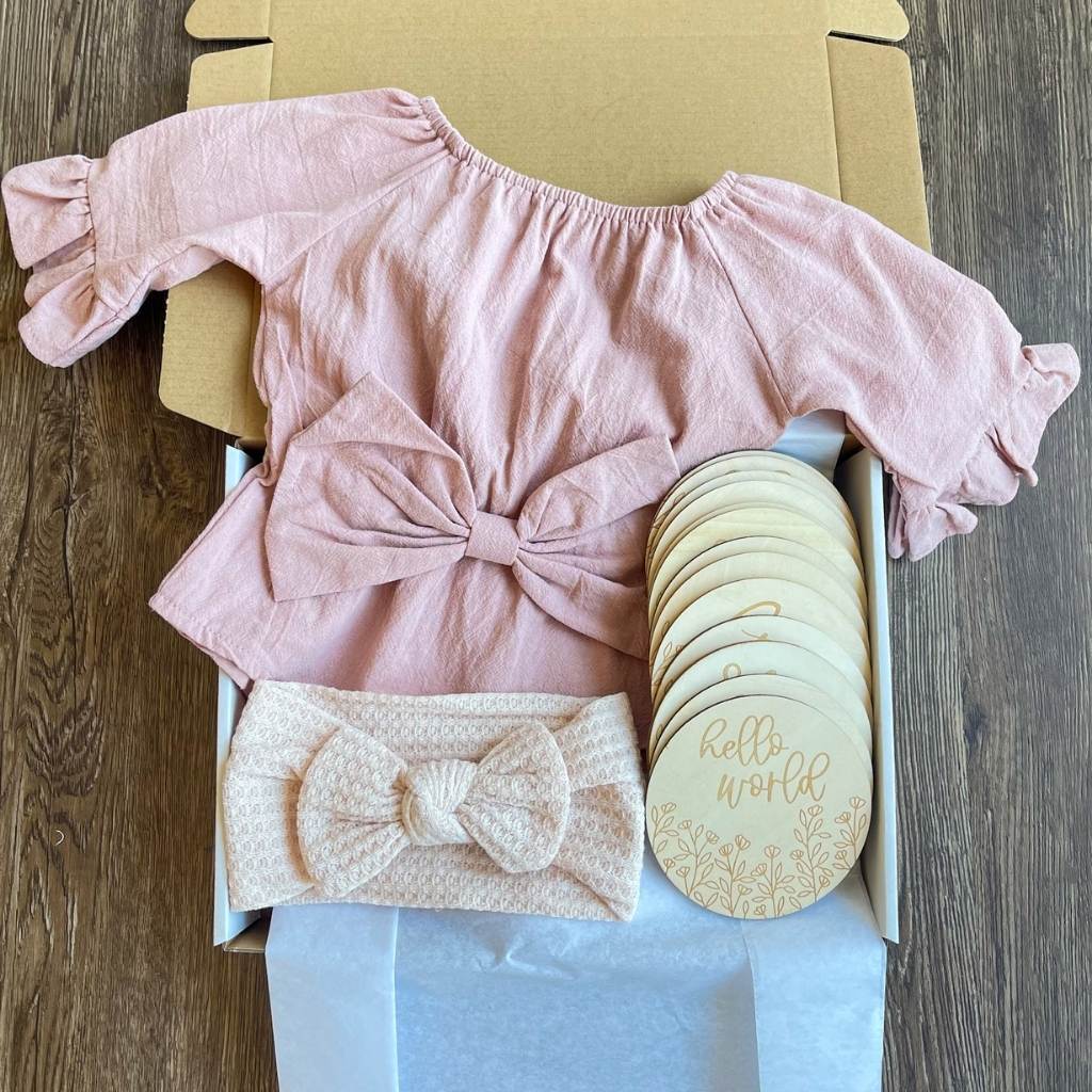 Bell-Sleeved Romper Gift Box