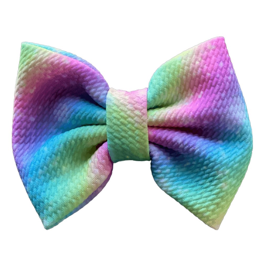 Printed Bullet Fabric Hair Bow Clip