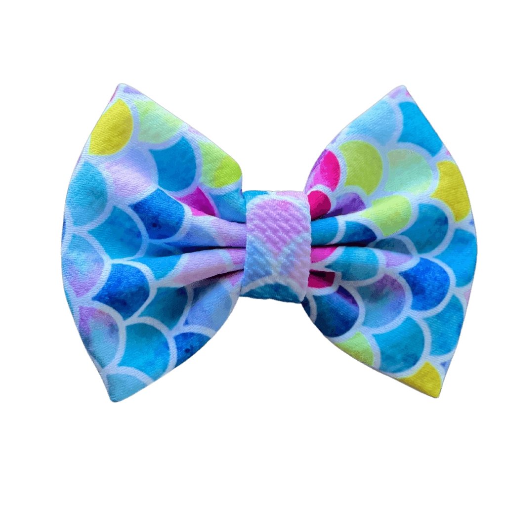 Printed Bullet Fabric Hair Bow Clip