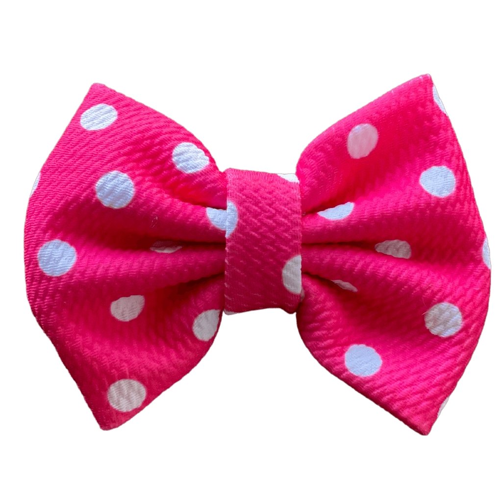 Printed Bullet Fabric Hair Bow Clip