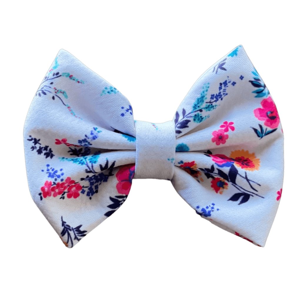 Printed Bullet Fabric Hair Bow Clip