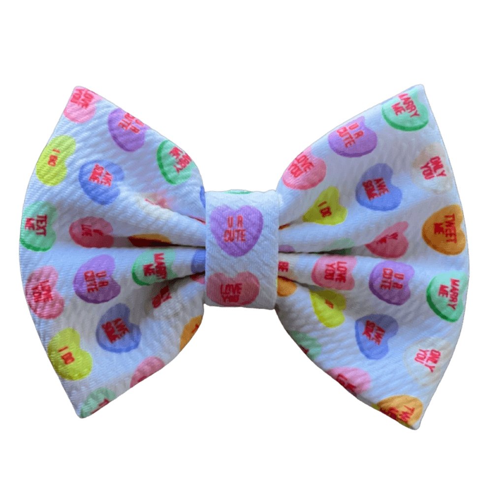 Printed Bullet Fabric Hair Bow Clip