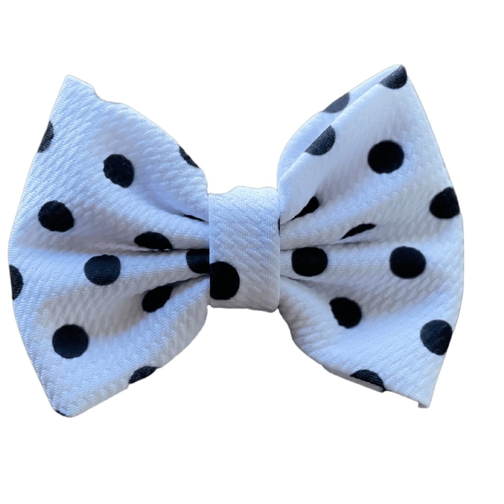 Printed Bullet Fabric Hair Bow Clip