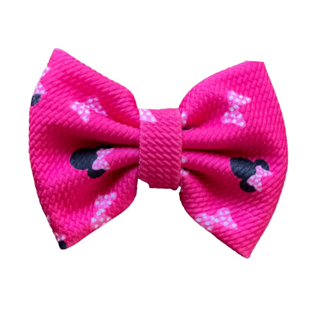 Printed Bullet Fabric Hair Bow Clip