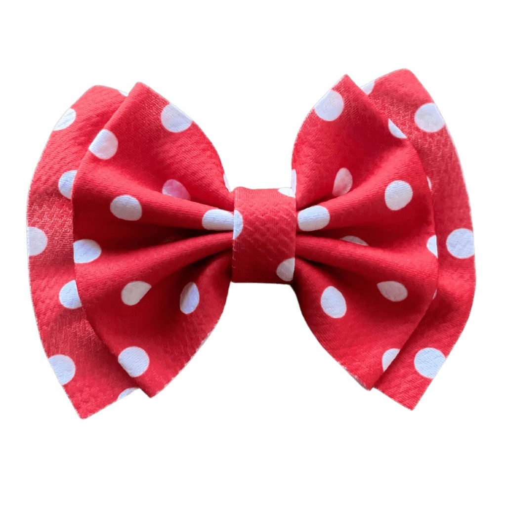 Printed Bullet Fabric Hair Bow Clip