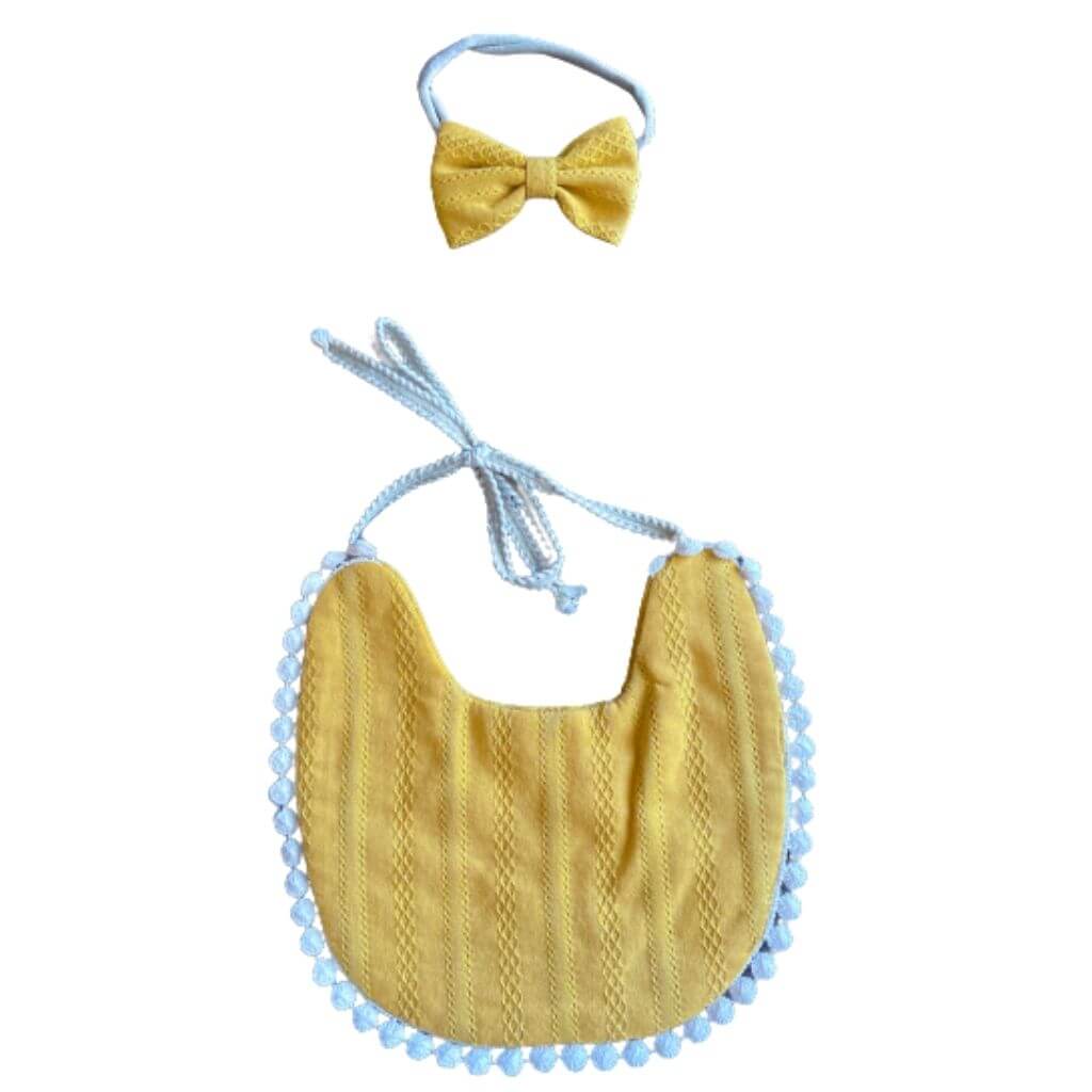 Reversible Bib & Headband Set