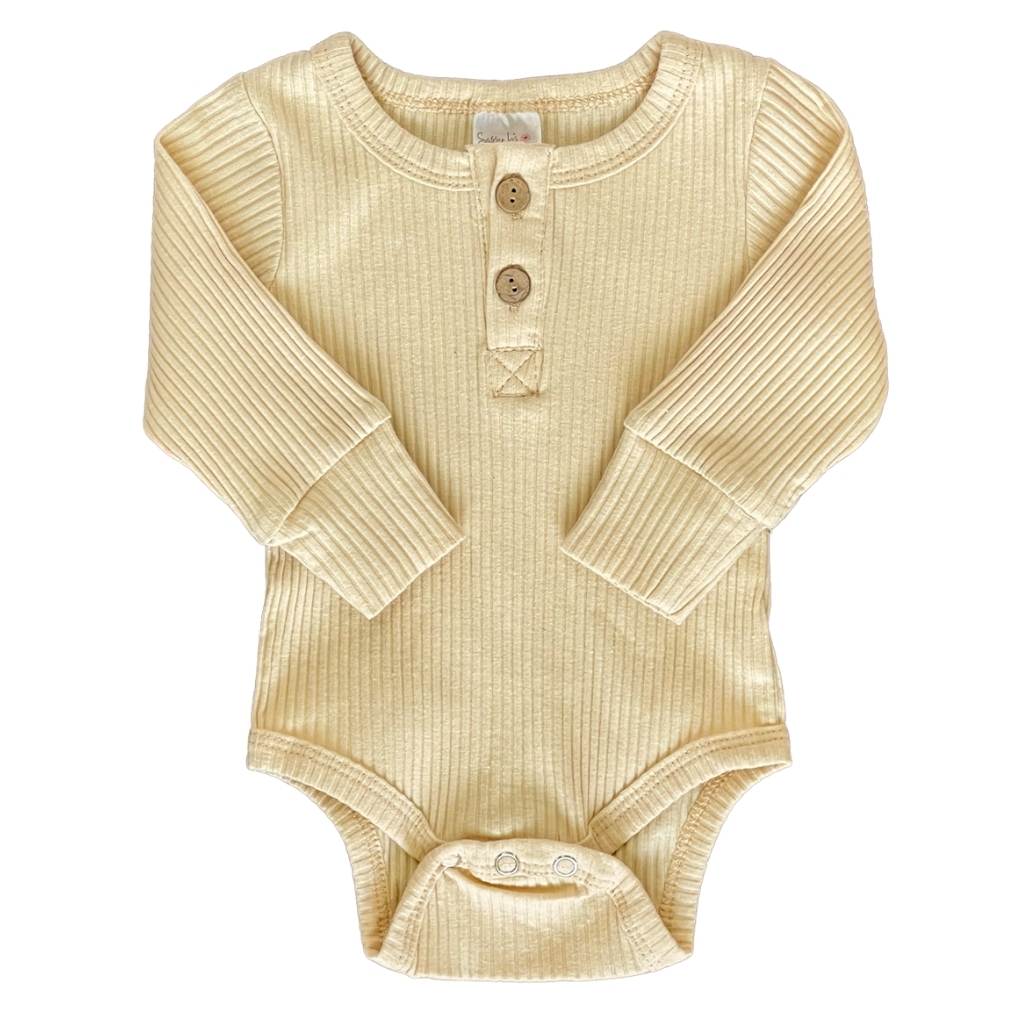 Ribbed Henley Bodysuit