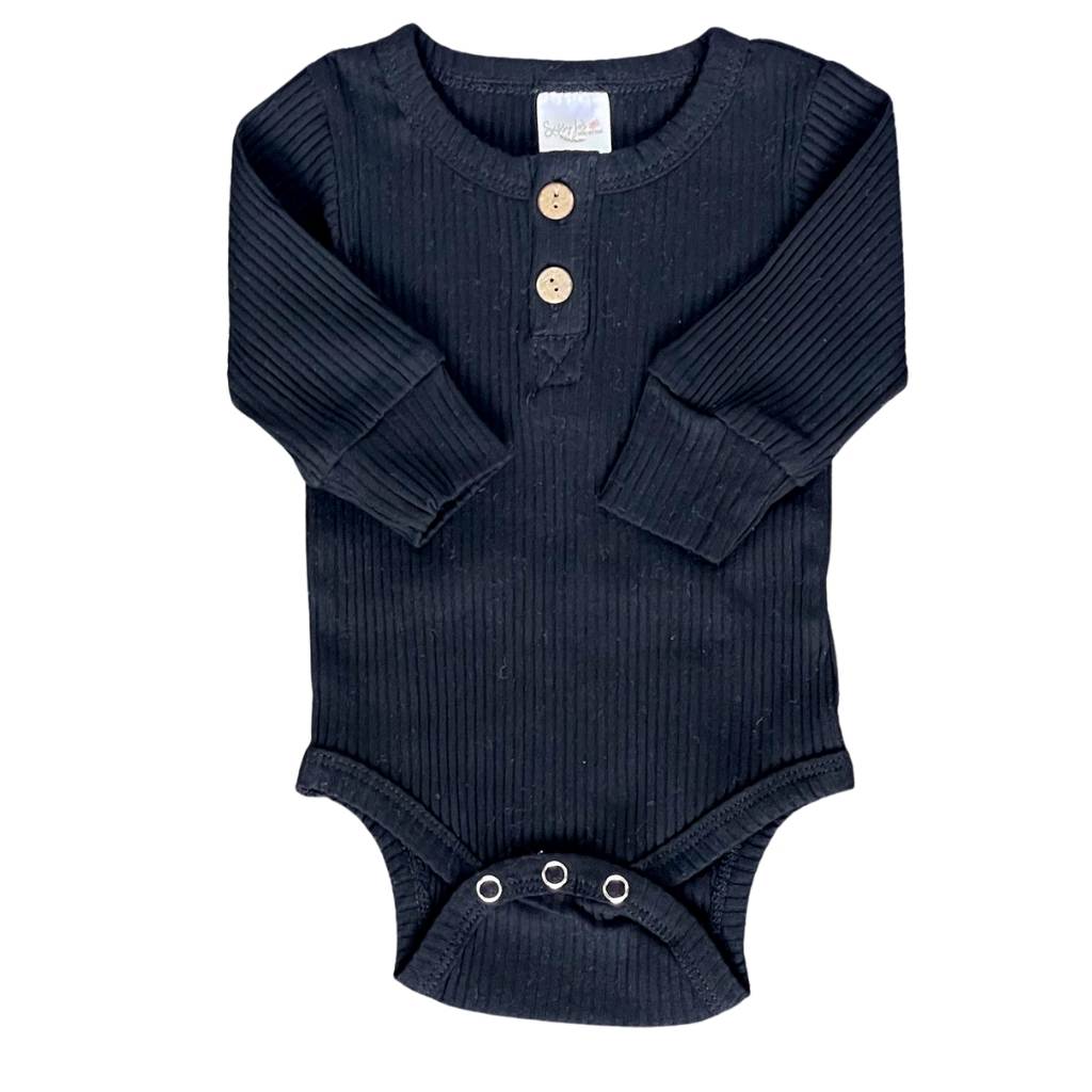 Ribbed Henley Bodysuit